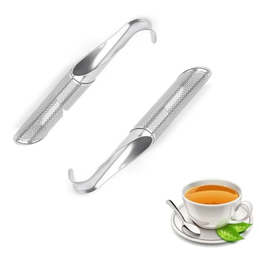 2 Pack Stainless Steel Tea Infuser for Loose Leaf Tea, Extra Fine Mesh Tea Strainer with Long Handle, Tea Diffuser for Tea, Cof