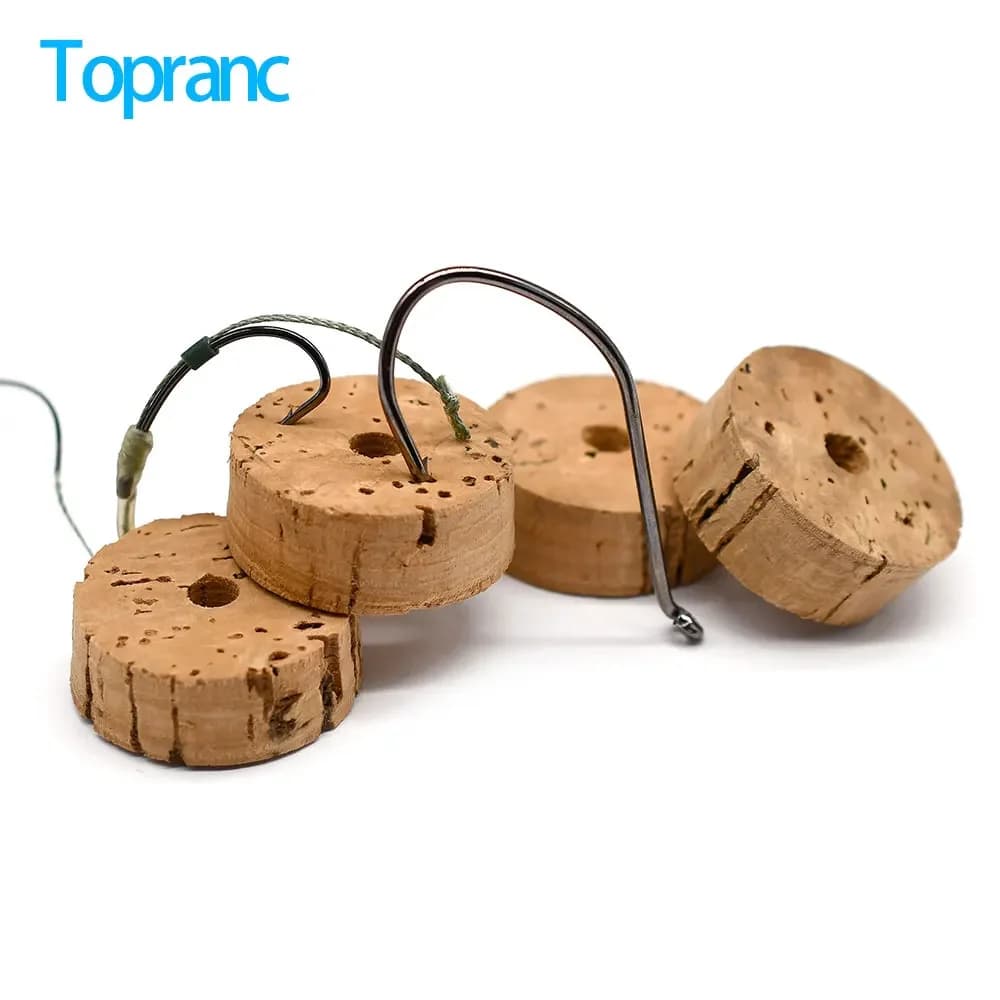 Topranc natural cork end cap for composite cork handle for fishing rod and reel seat