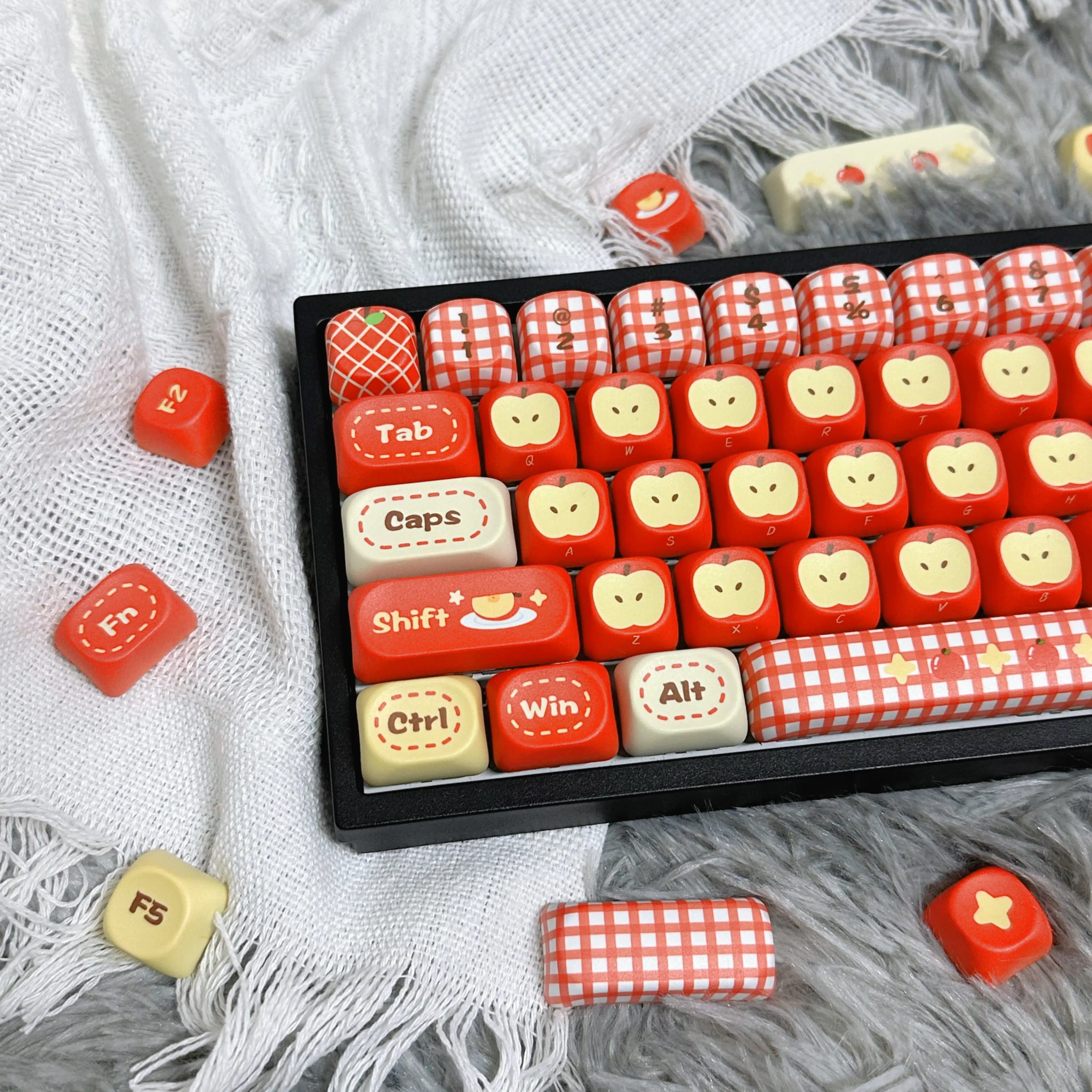 Copritasti MOA a 97 tasti Copritasti per tastiera meccanica a sublimazione PBT per interruttori MX con layout 87% Tastiere meccaniche da gioco