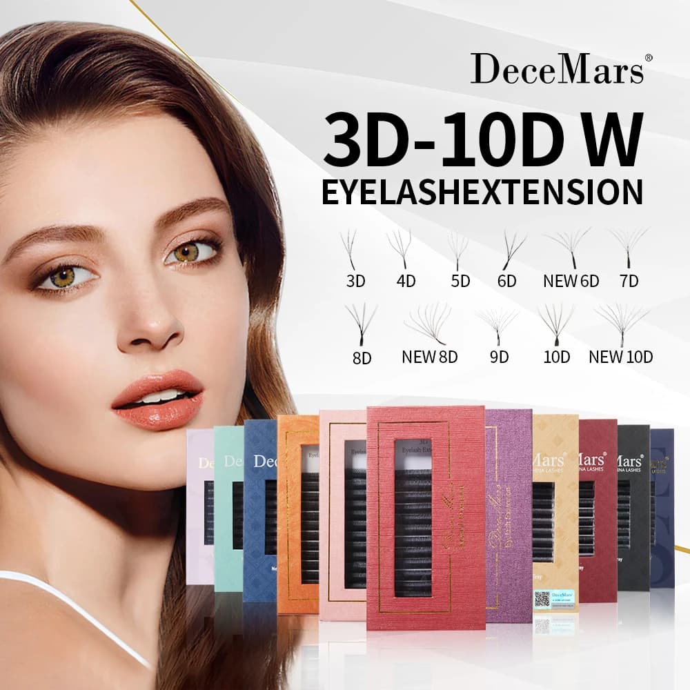 DeceMars 3DW/4DW/5DW/6DW/NUOVO 6DW/7DW/8DW/NUOVO 8DW/9DW/10DW/NUOVO 10DW Eyelash Extension for Makeup
