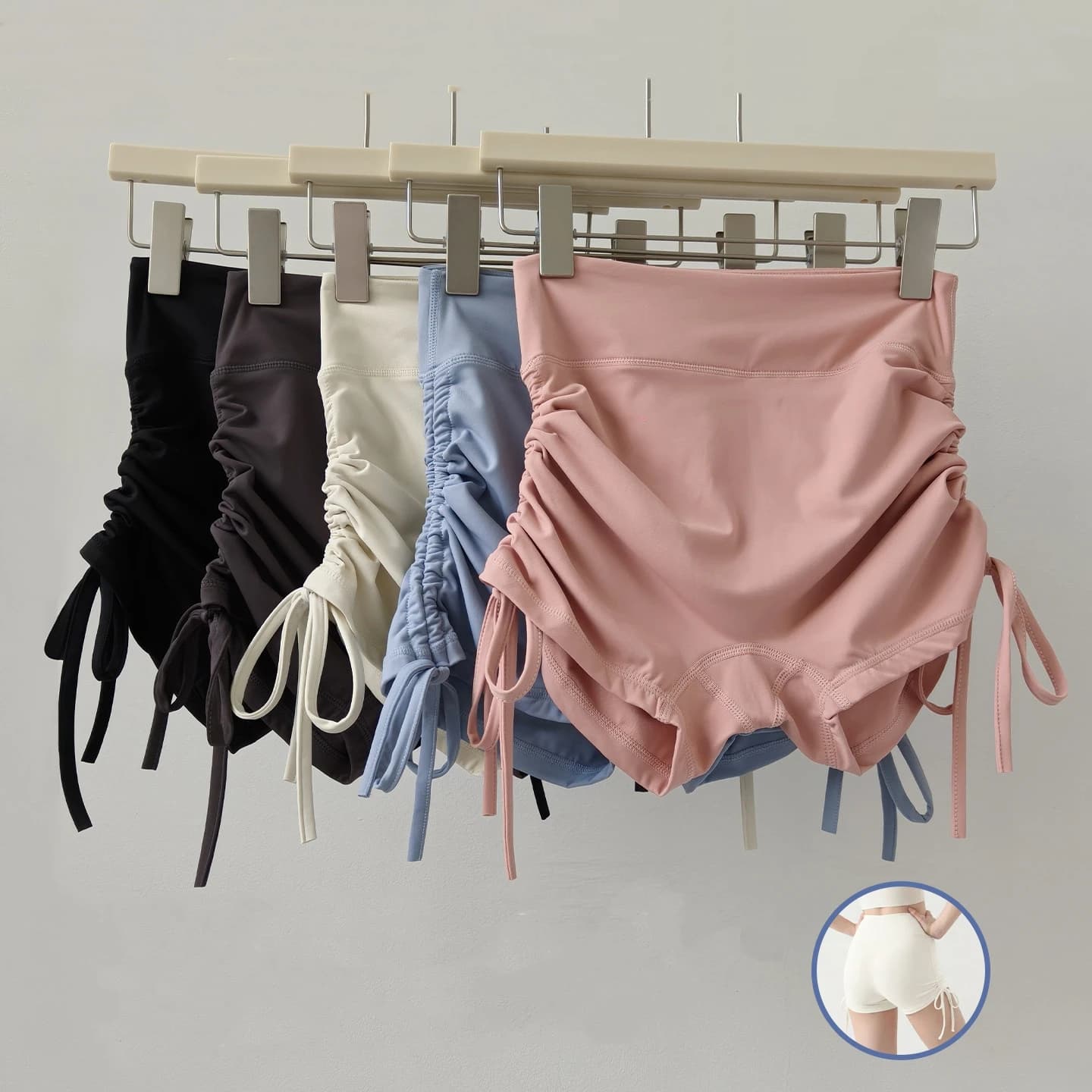 Women's High Waist Yoga Shorts, Modelling & Sawing, Fast Drying, for Gym, Sports, Running, Pilates - Hot Pants