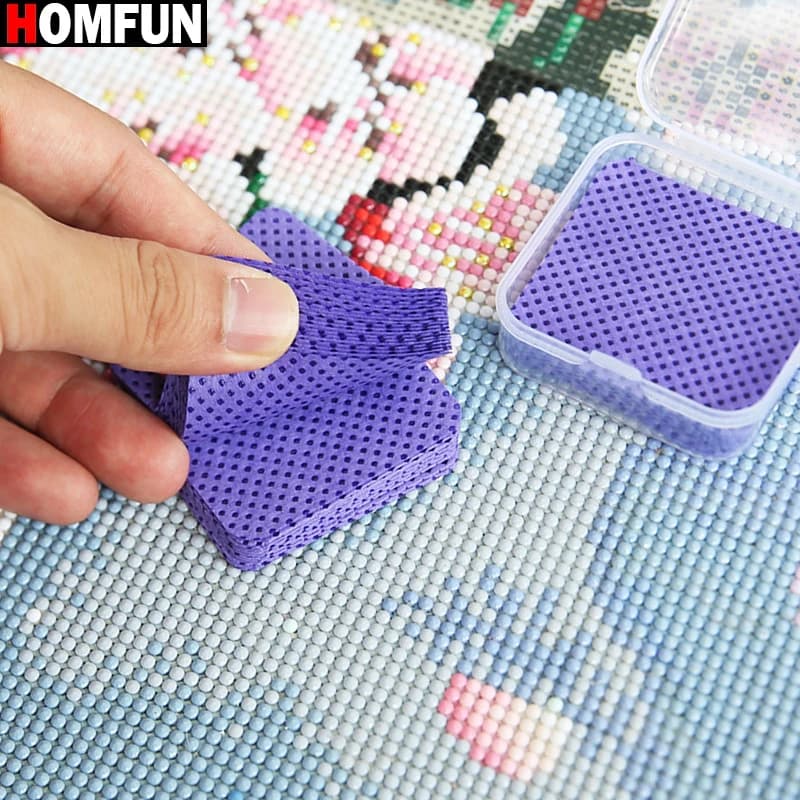 HOMFUN 50 pezzi/set pulizia pittura diamante: penna senza sforzo, detergente per bottiglie e colla, accessori fai da te strumenti sigillanti antistatici