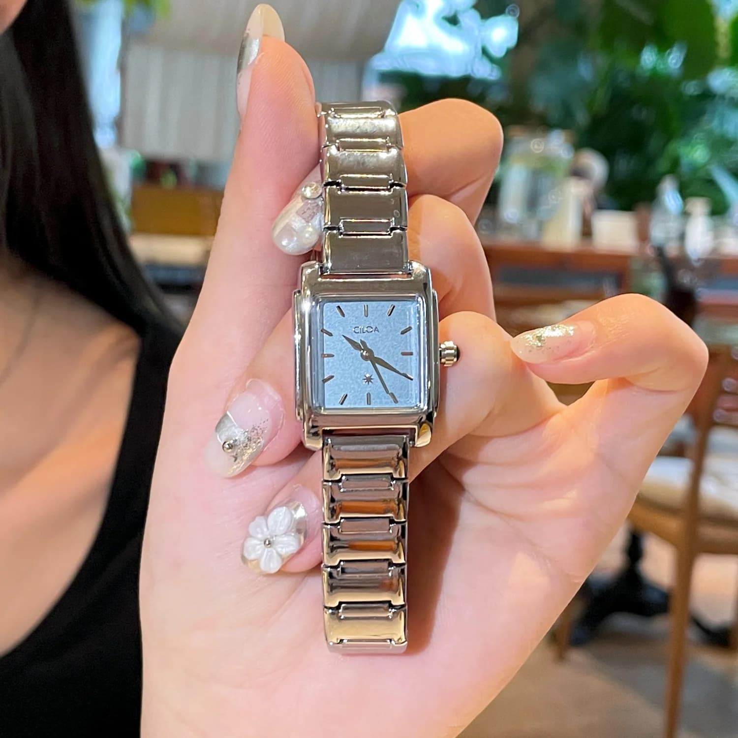 CILOA blue square reservoir watch for woman high quality genuine luxury gift 2025 new waterproof quartz watch