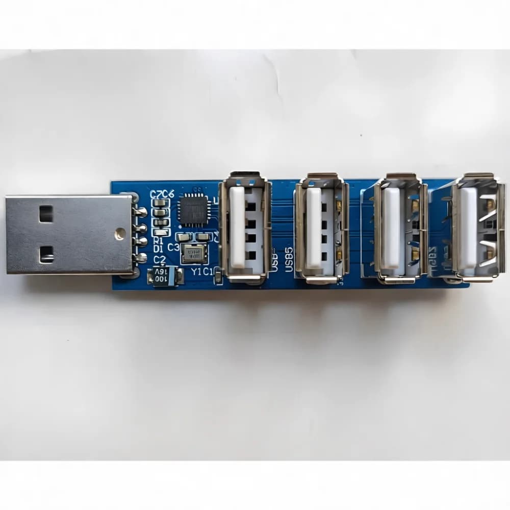 CH334F USB 2.0 Hub 4 Ports Splitter Portable Data Transfer Adapter For Laptop Desktop Computer Plug And Play Accessories