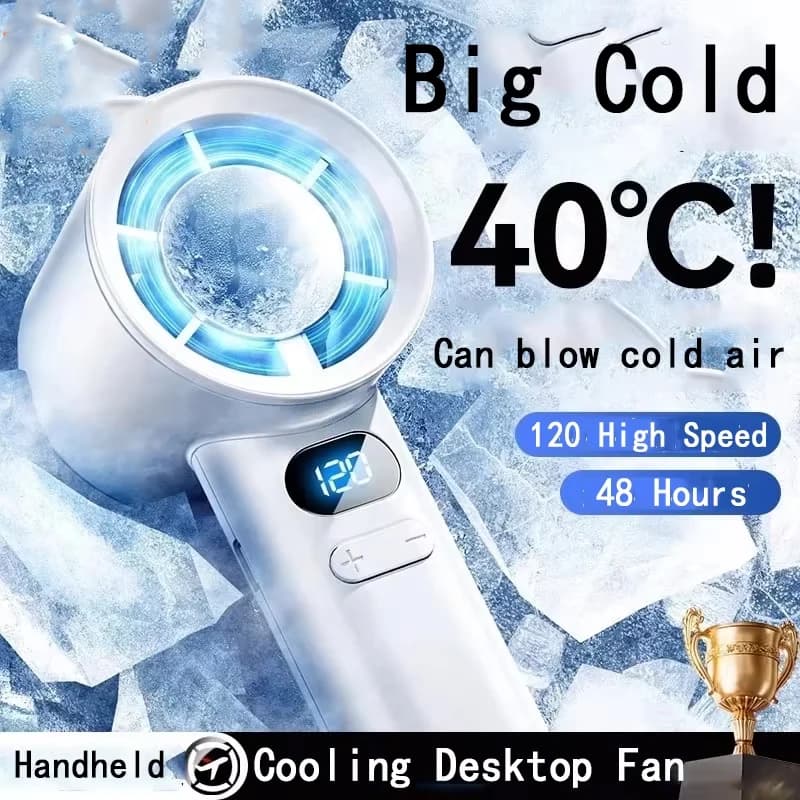 Ventilatore Portatile ad Alta Velocità 120, Velocità Infinitamente Regolabile, Lunga Durata della Batteria, Raffreddamento Portatile e da Tavolo