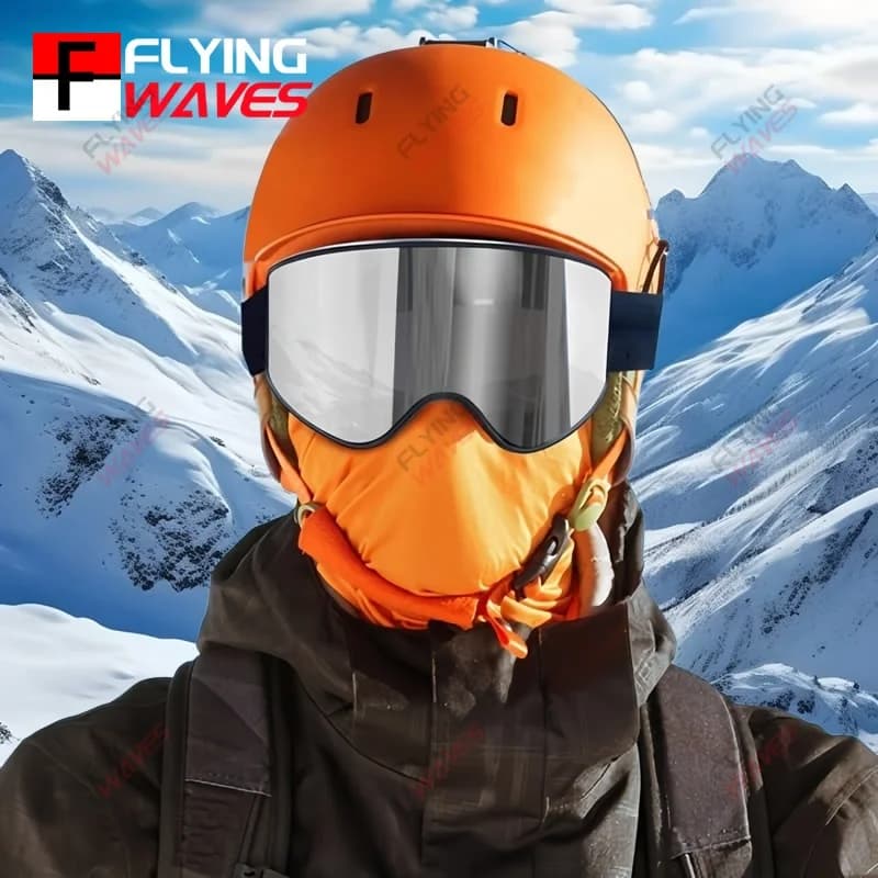 Grandi occhiali da sci OTG Occhiali da snowboard REVO Lens Maschera da sci per uomo Donna Adulto Protezione UV antiappannamento Ampio campo visivo