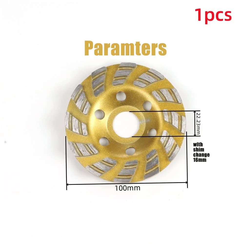 4 pollici 100mm pietra di cemento ceramica turbo diamante mola a tazza 12 segmenti ruote per smerigliatrice angolare per impieghi gravosi per smerigliatrice angolare