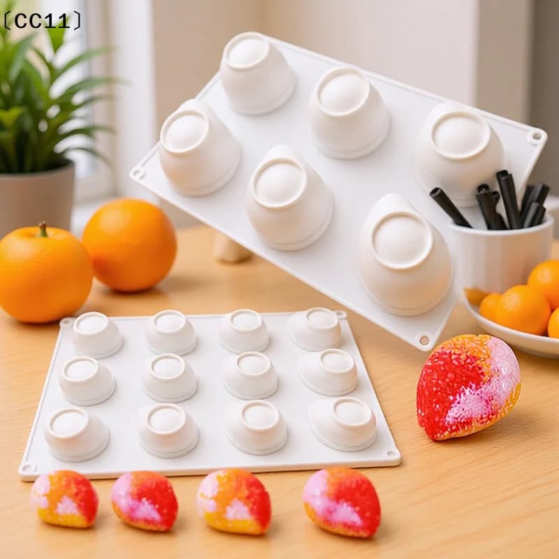 Stampo in silicone serie Fruit a forma di mango per la cottura di torte al cioccolato, mousse, gelato, dessert, stampo antiaderente per pasticceria〔CC11〕