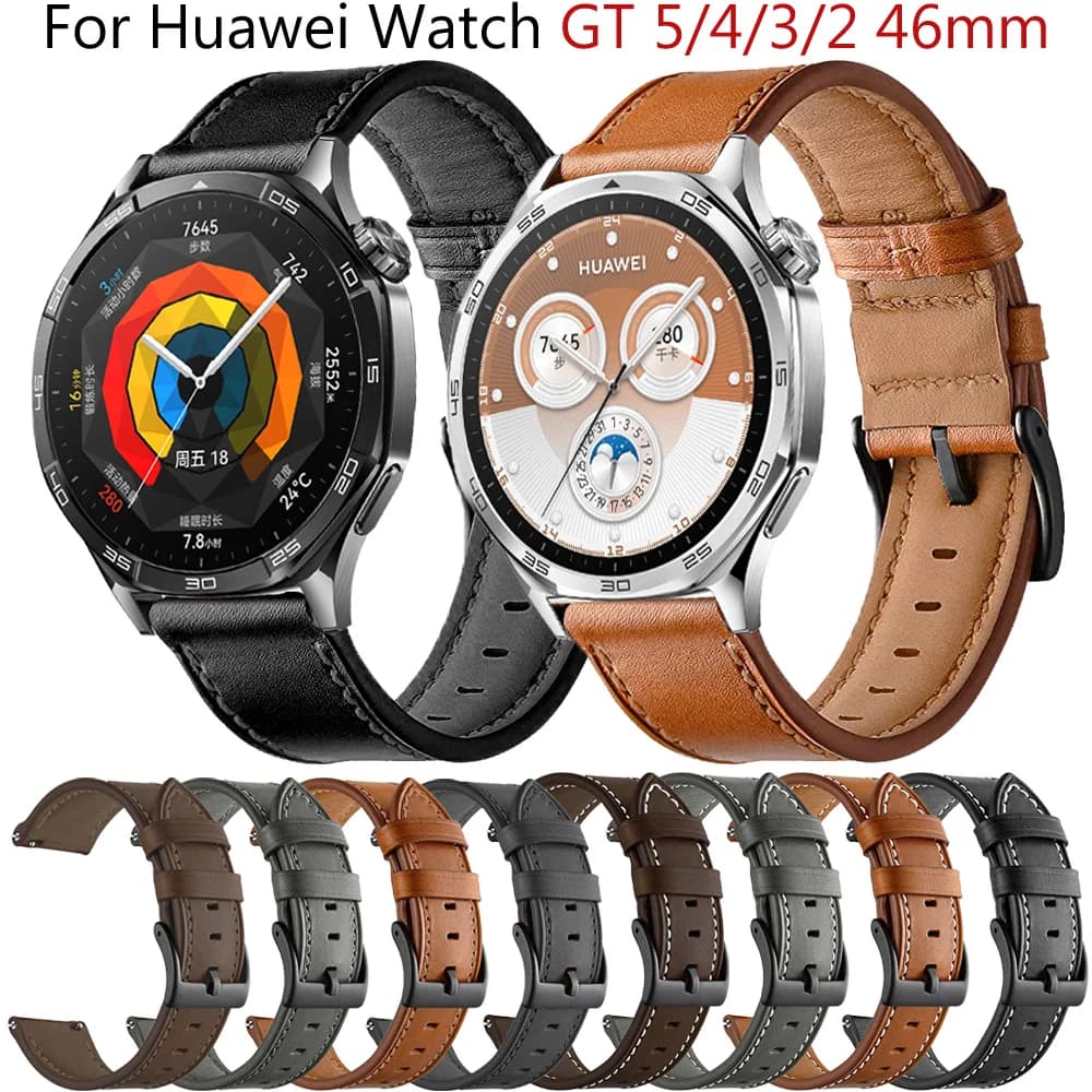Cinturino da 22mm per Huawei Watch GT 5 GT5 46mm cinturino Smartwatch per Huawei Watch GT4 GT3 GT2 GT 4/3/2 Pro 46mm braccialetto da polso in pelle