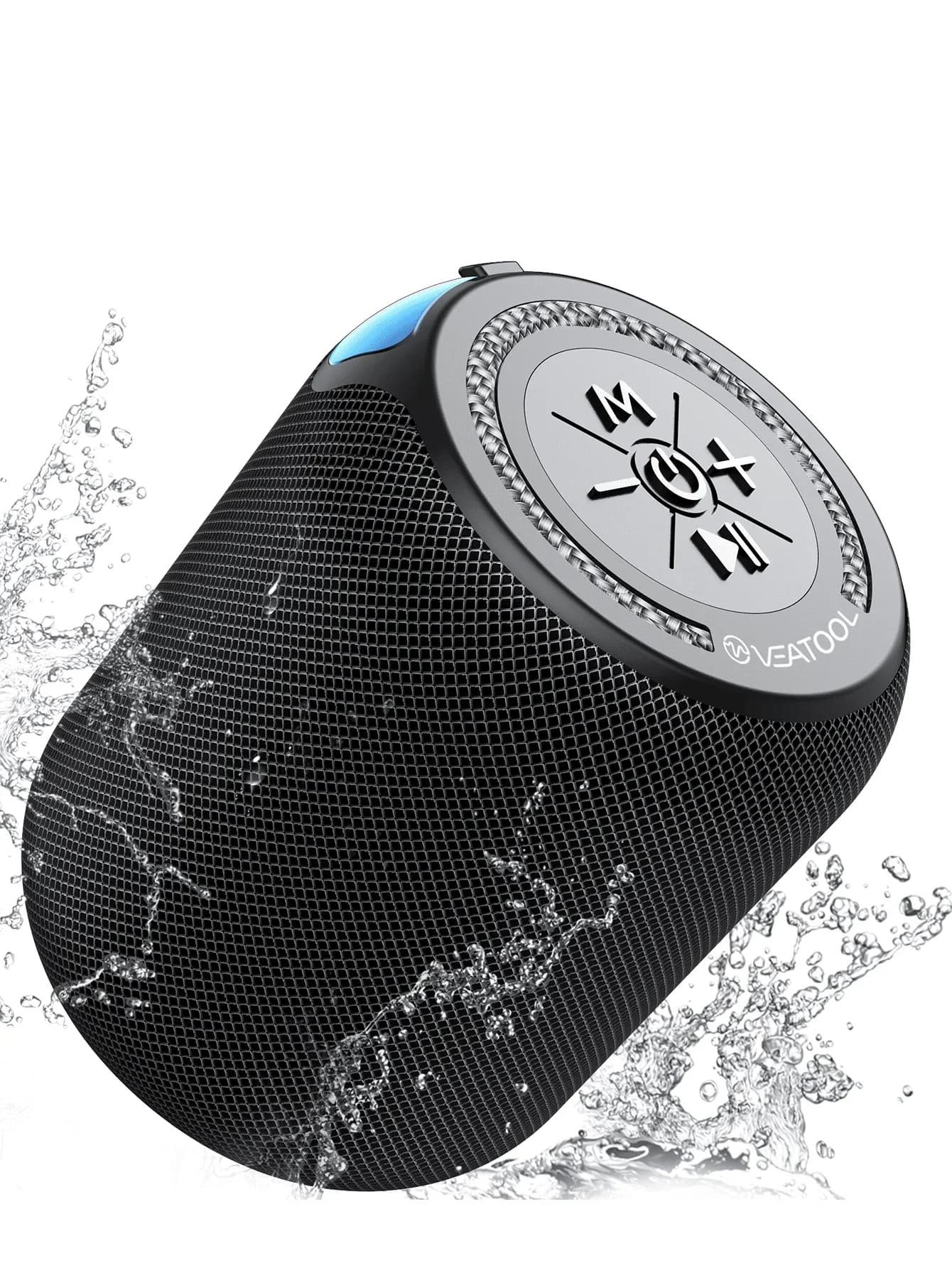 Regalo perfetto, altoparlanti Bluetooth portatili e leggeri V5.0 con audio a 360° ° Altoparlante stereo portatile impermeabile di piccole dimensioni con funzione di accoppiamento/ingresso AUX/scheda TF per casa/feste/all'aperto/spiaggia, regalo perfetto