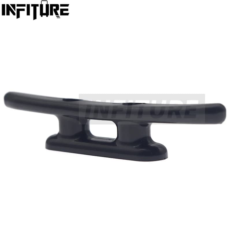 Bitta a base aperta da 4/5/6/8/10 pollici Bitta di ancoraggio nera Tacchetti da barca o per banchina in nylon Nylon nero resistente