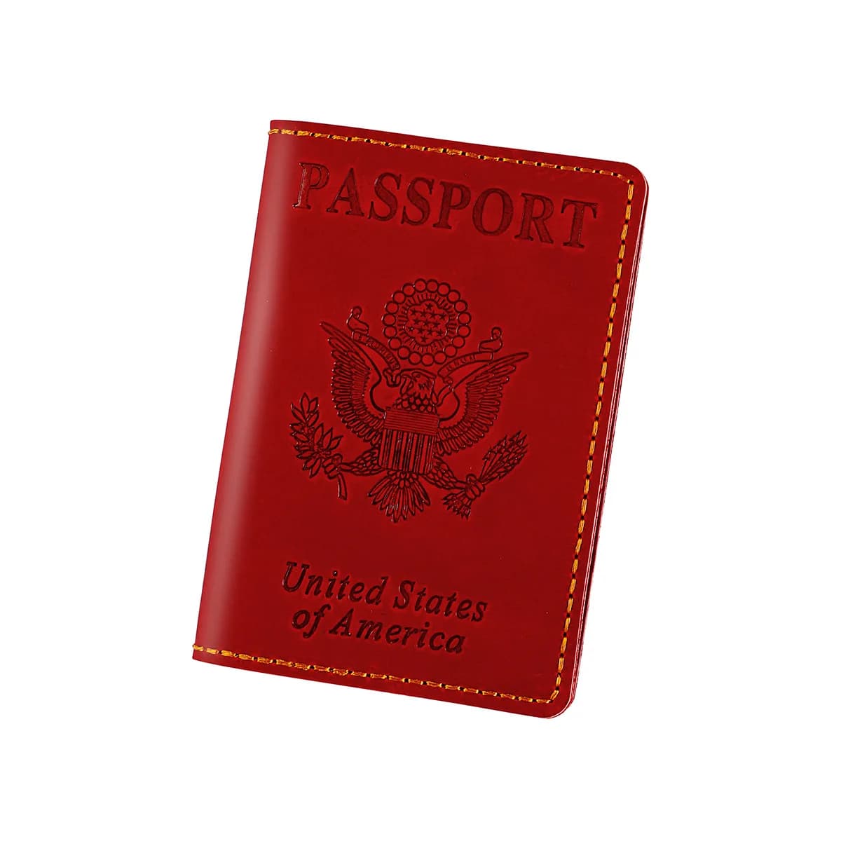 Porta passaporto americano in vera pelle resistente - Custodia protettiva con slot multi-carta per passaporti e documenti statunitensi