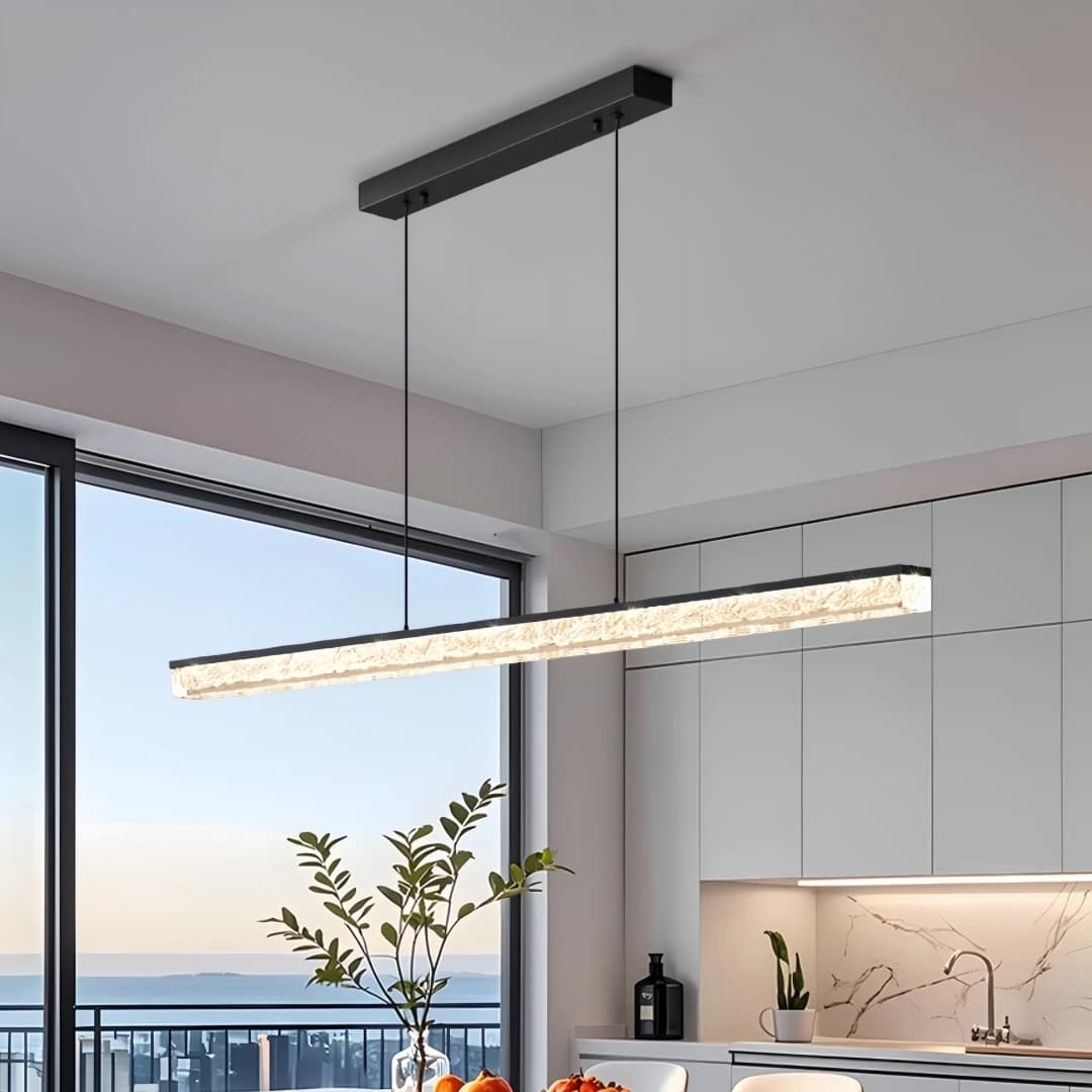 Minimalist Long Linear Strip Pendant Light for Dining Table Kitchen Island Office Desk Bar Modern Luxury Elegant Warm DecorLamp