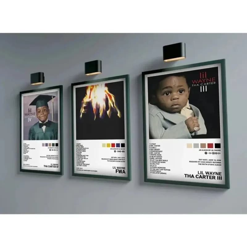 Hip Hop Rapper Lil Wayne Music Album Tha Carter Cover Art Home Wall Decoration Room Canvas Painting Mural