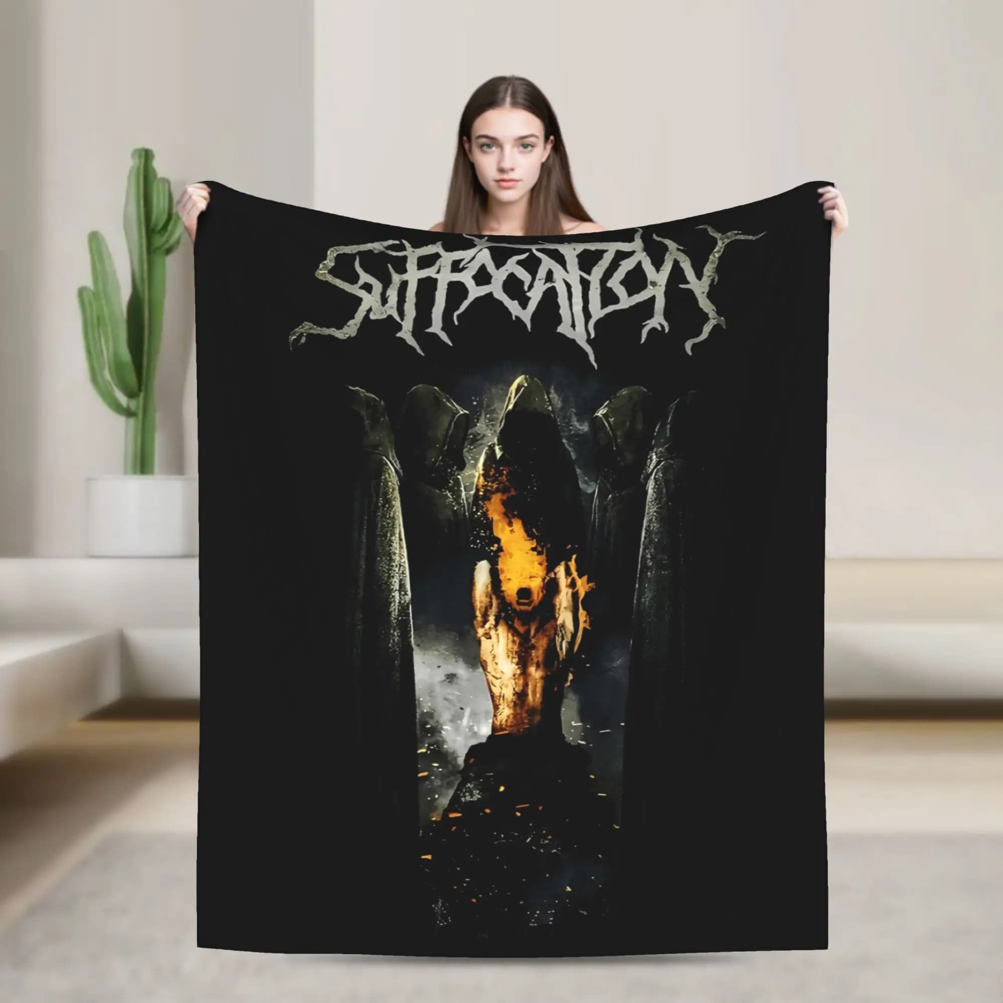 PURGATORIAL PUNISHMENT Suffocations Blanket Soft Street Trend Plush Throw Blanket For Couch Bed Picnic Bedspread Bed Cover