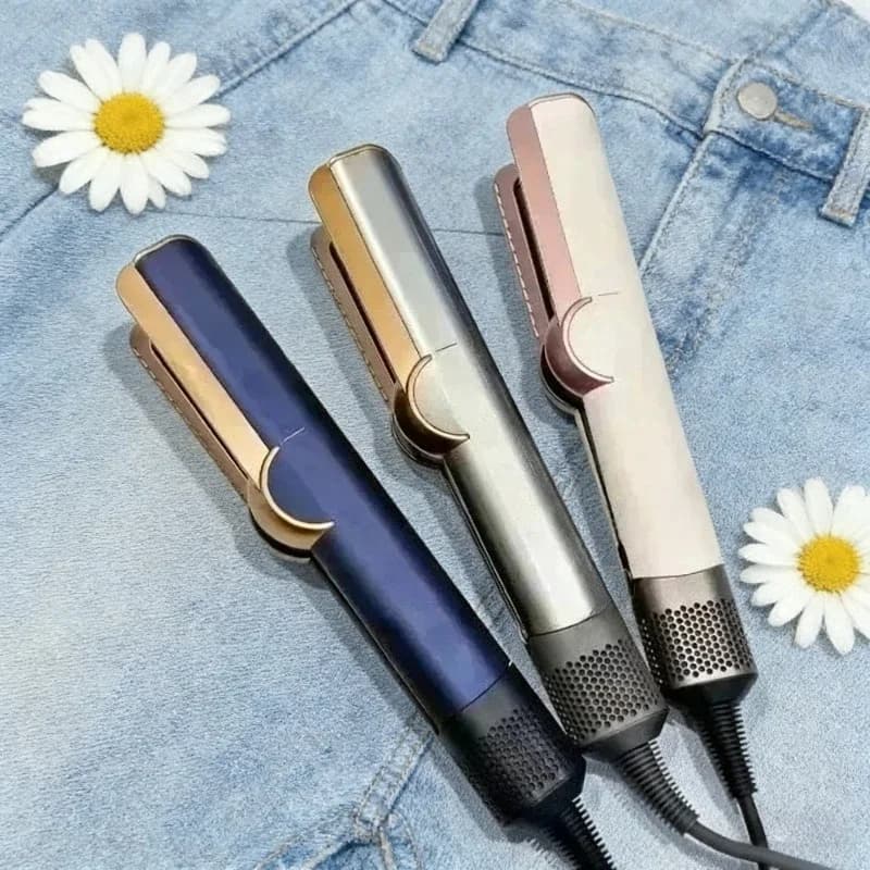 Negative Ions Hair Straightener Dual Use Dry Wet 25 Light Luxury Non Damaging Fluffy Hair Clip Hair Dryer Curling Iron hairtools
