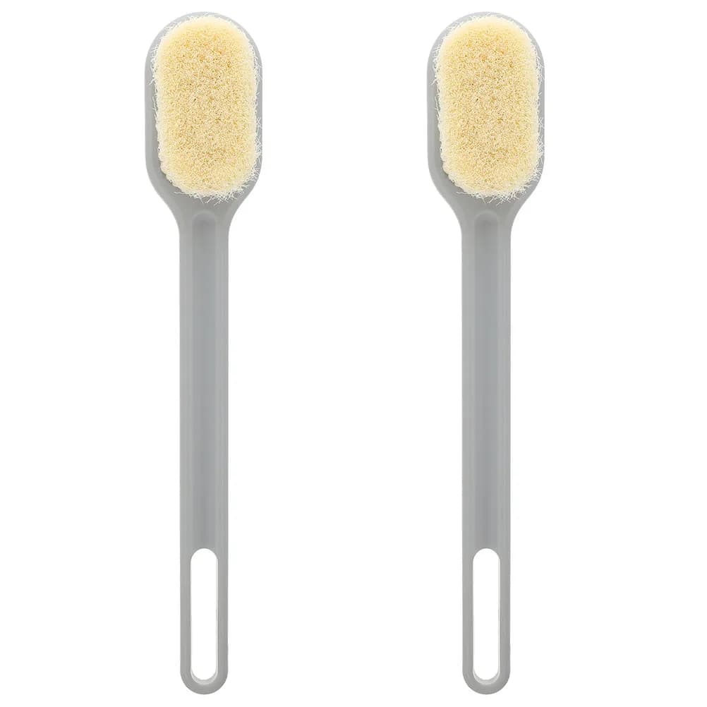 2 pcs Bath Long H Body Scrub Nylon Corrugated Wool Plastic Back Cleaning Massage Bath Long H Brush Supplies
