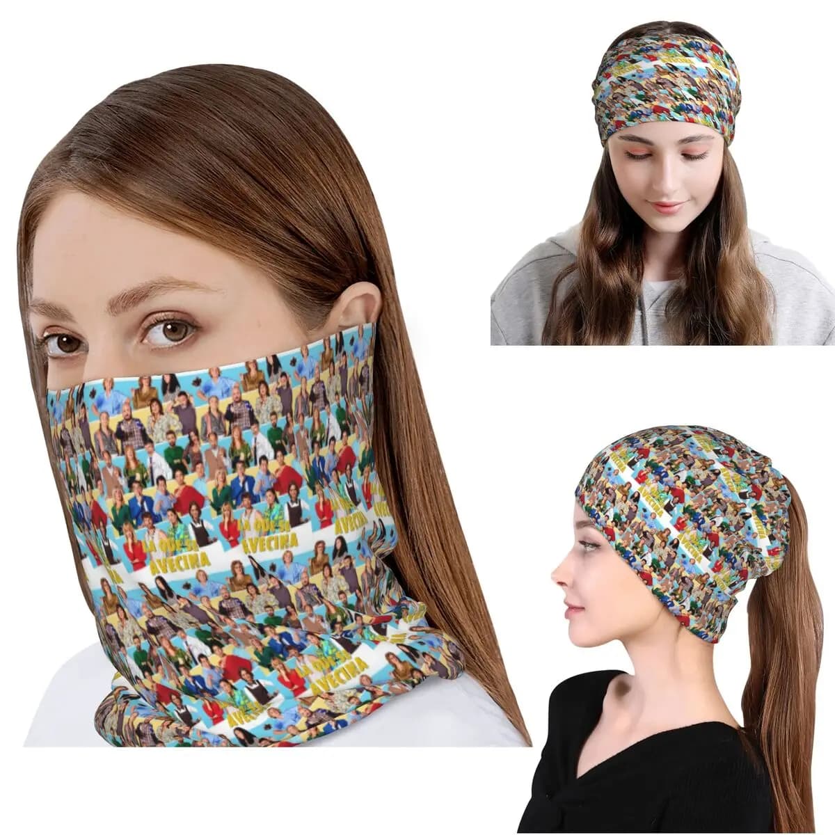 La Que Se Acina Unisex Bandana Multifunzione per Collo e Viso, Sciarpa, Fascia per Capelli, Berretto, Cappello per Adulti Tutte le Stagioni