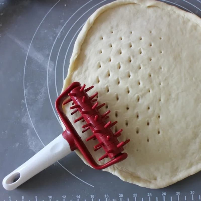 Venting Rolling Needle Wheel Pizza Dough Docker Pastry Perforator Cookie Baking Roller Punch Homemade Bakery Supply