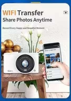 WiFi Digital Camera Portable Compact Vlog Camera Wireless Photo Transfer Share Pictures To Mobile Phone For Travel Shooting