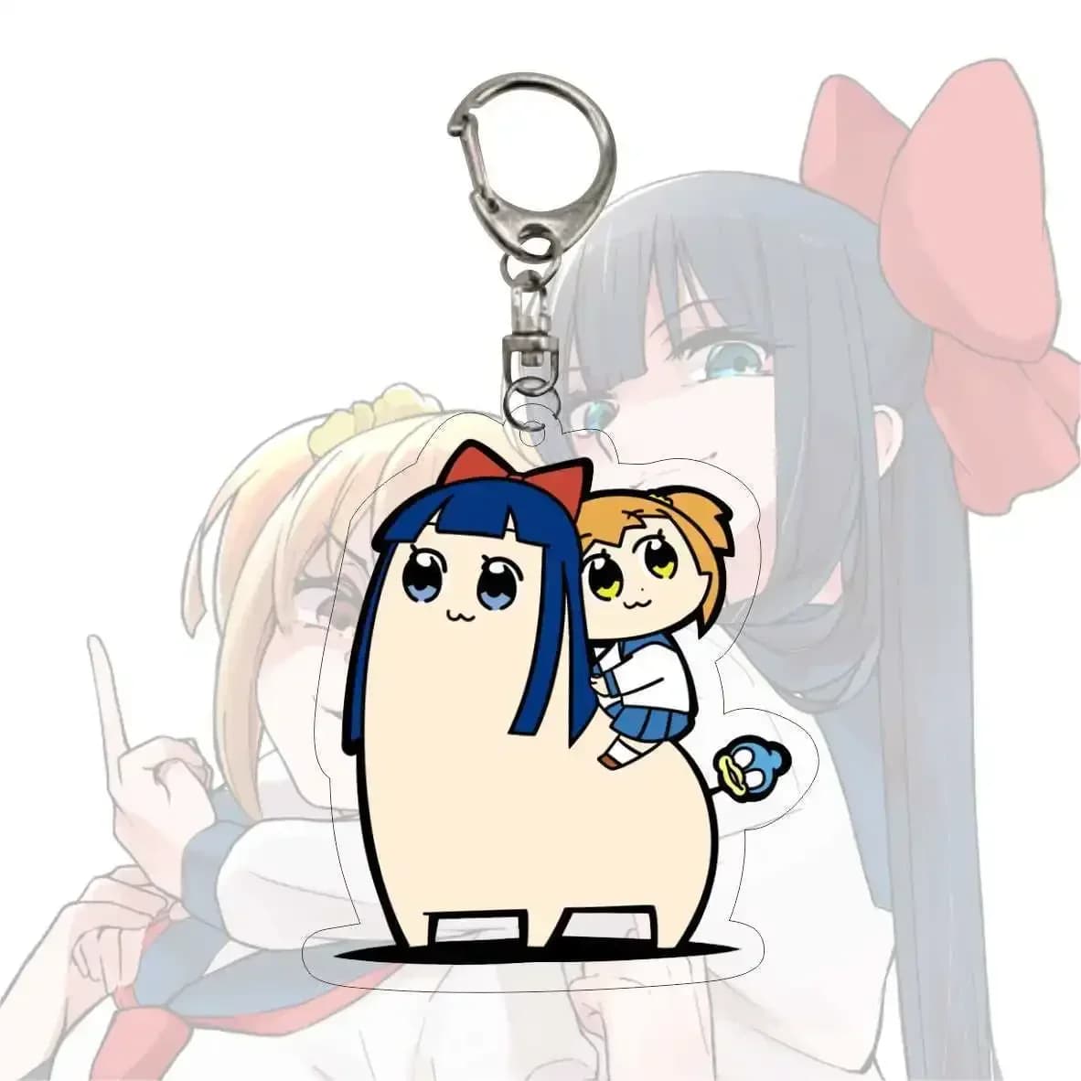 Giappone Anime Pop Team Epic portachiavi gioielli Cartoon acrilico Pop Pipi portachiavi regalo