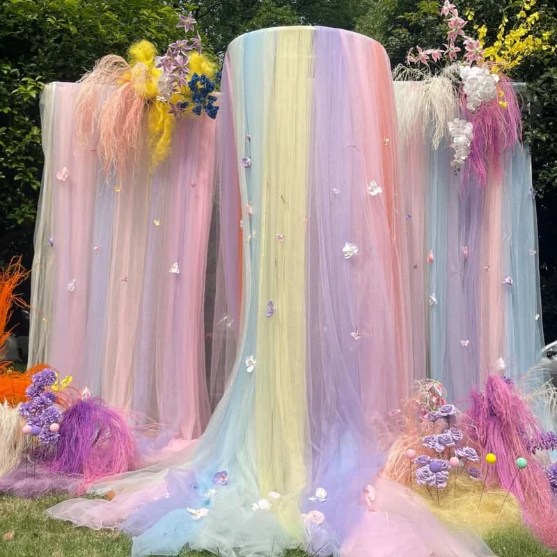 Nastri in raso da 10 m per decorazioni di matrimoni, striscioni, ghirlande, feste, eventi fai-da-te, tende in garza