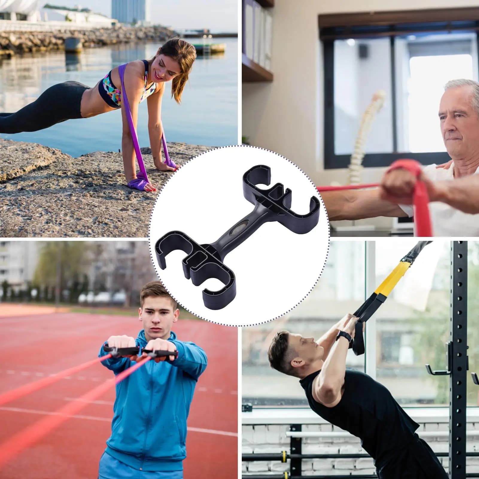Exercise handles Traction handles made with ABS training handles for industrial resistance can attach to the resistance bands Home gym