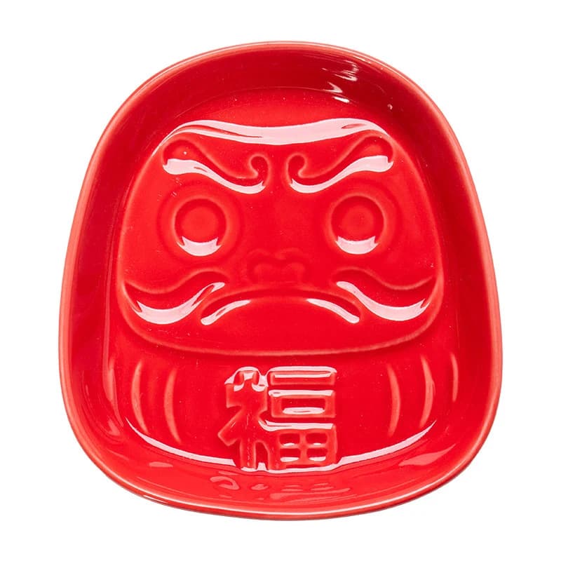 Decorazioni per la scrivania di casa Piatto per salsa Daruma in ceramica giapponese Piatto per condimenti Piatto piccolo Cono Vassoio per incenso Cono Insences Supporto per bruciatore