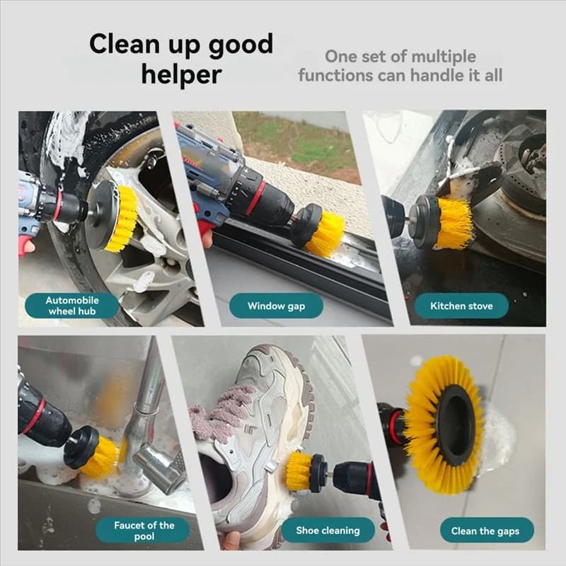 Set di spazzole per trapano 22 pezzi tamponi per pulizia spugna spazzola per vetro per la pulizia della casa, auto, cucina, strumenti per WC