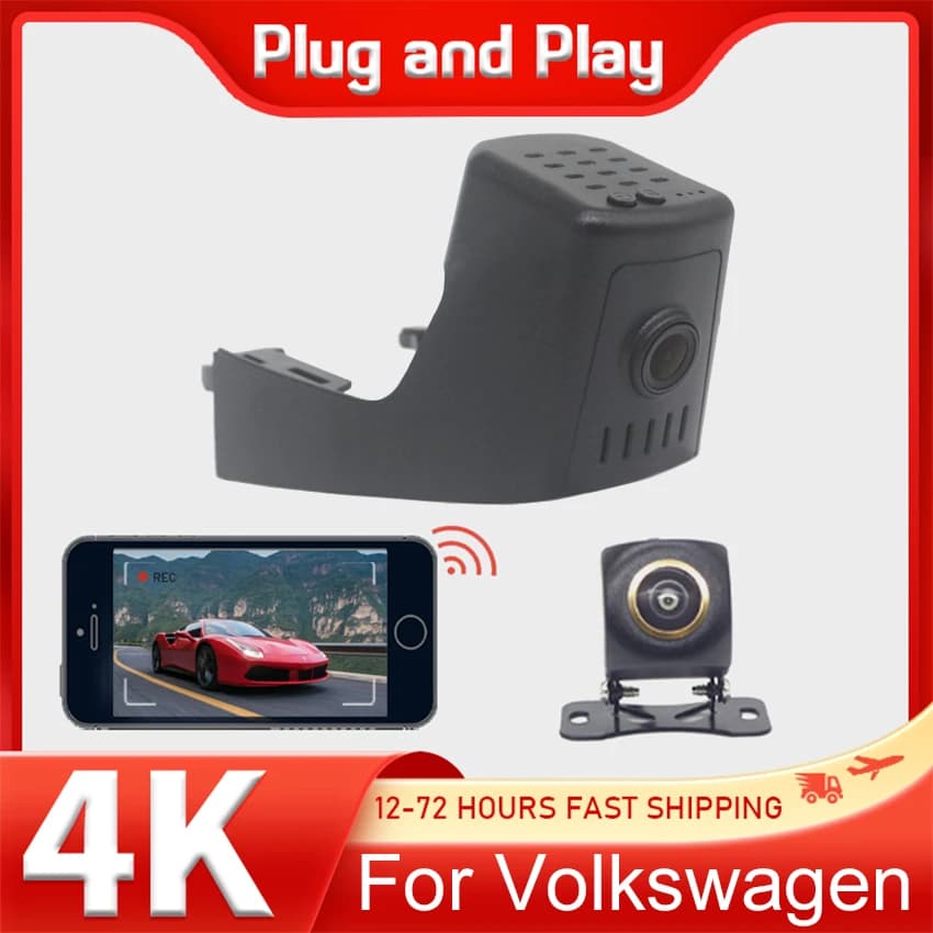 Car Camera for Volkswagen VW Touareg 3 CR7 CR 7 2024-2013,4K Dashcam Dvr Dash Cam Touareg Recorder