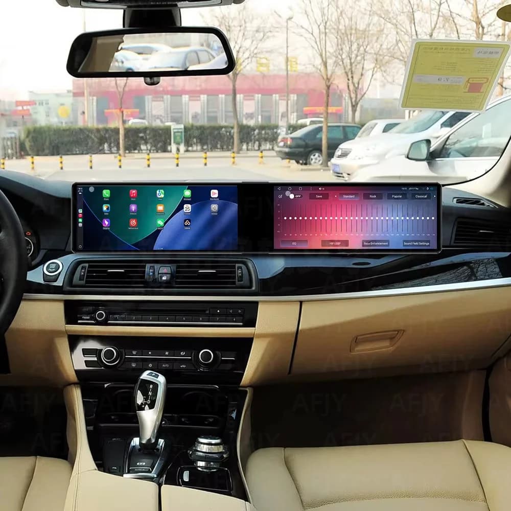 Doppio schermo da 12.3 ''Android 13 per BMW Serie 5 F10 F11 X5 X6 NBT 2011-2017 CarPlay Autoradio GPS Lettore video multimediale Stereo