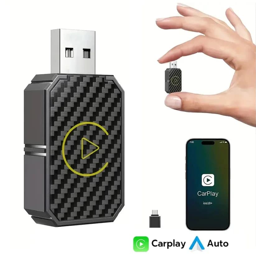 Smart Dongle Wireless CarPlay Adapter for Android Auto for Apple IOS ,Intelligent Car System, Plug & Play，No Latency