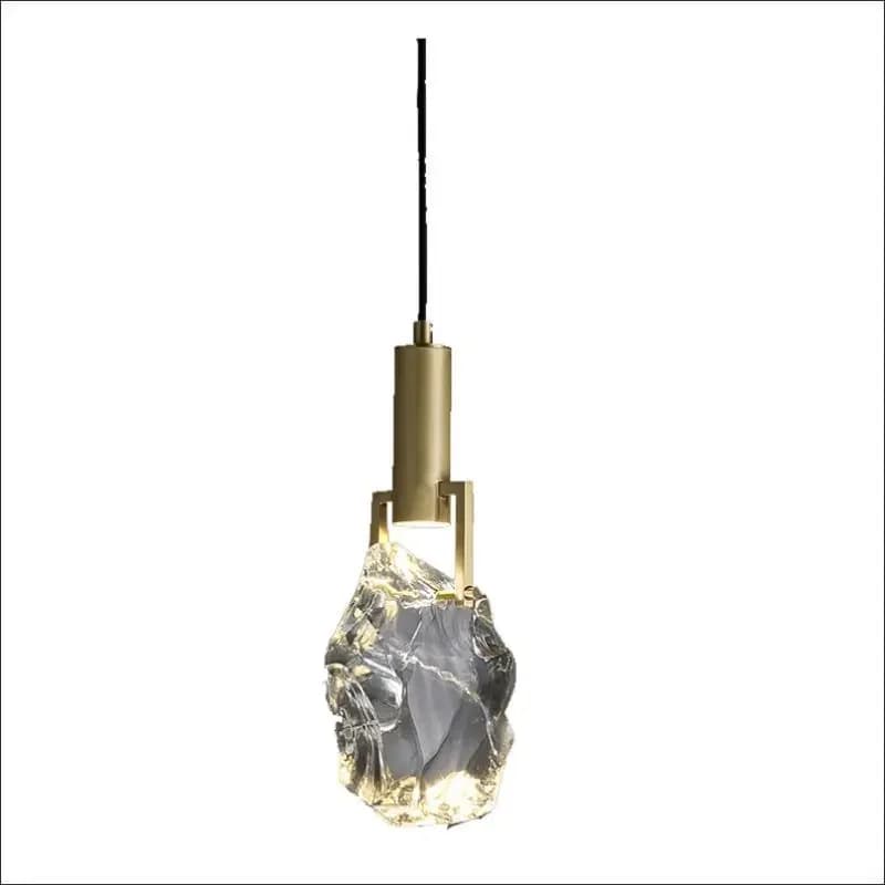 All-copper post-modern simple iceberg crystal chandelier, light luxury chandelier