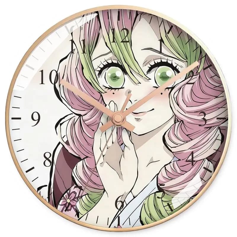 Orologio da Parete Anime Demon Slayer, Muichiro Tokito, Articoli Correlati, Orologio al Quarzo Silenzioso, Decorazione per la Casa, Regalo di Compleanno
