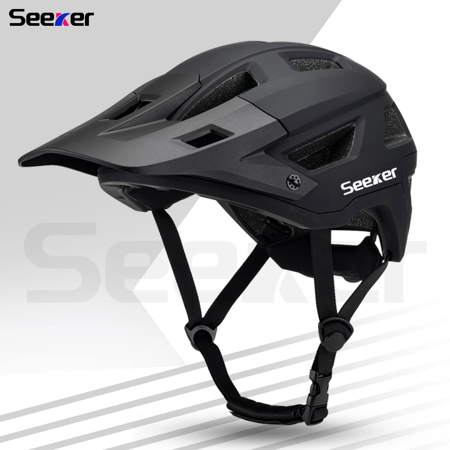 Seeker mountain bike helmet, monopezzo, lightweight, breathable, safety helmet for adults, for cross-country, downhill, half safety helmet.