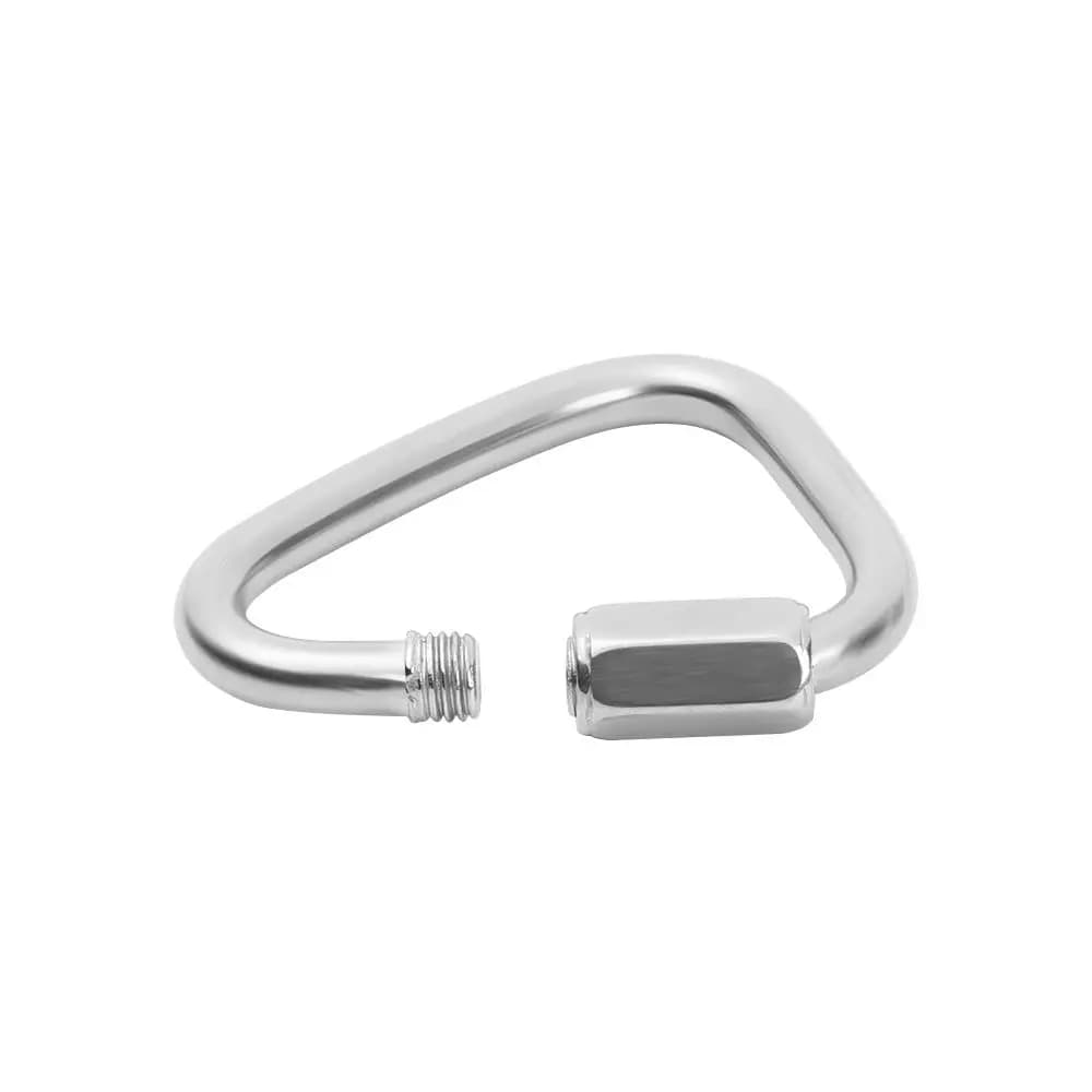 Steel Screw Lock Accessories Climbing Equipment Kettle Buckle Chain Keychain Snap Clip Triangle Carabiner Hanging Hook