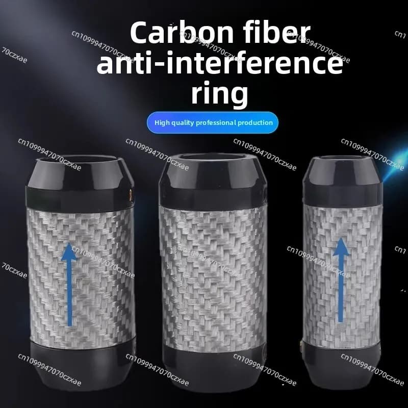 Cavo audio per altoparlanti in fibra di carbonio, accessori fai-da-te per cavi audio con anello antiurto