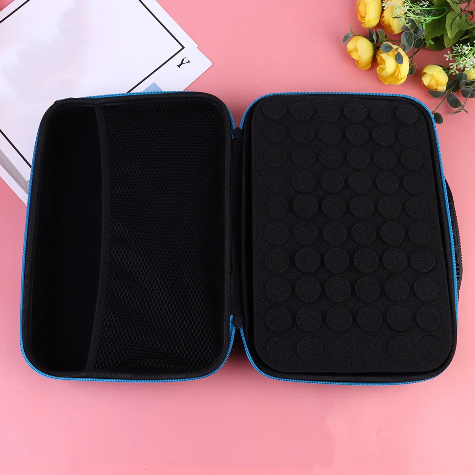 Borsa per oli essenziali, custodia portatile antiurto e antigoccia, organizer da viaggio resistente per flaconi da 15 ml con cerniera