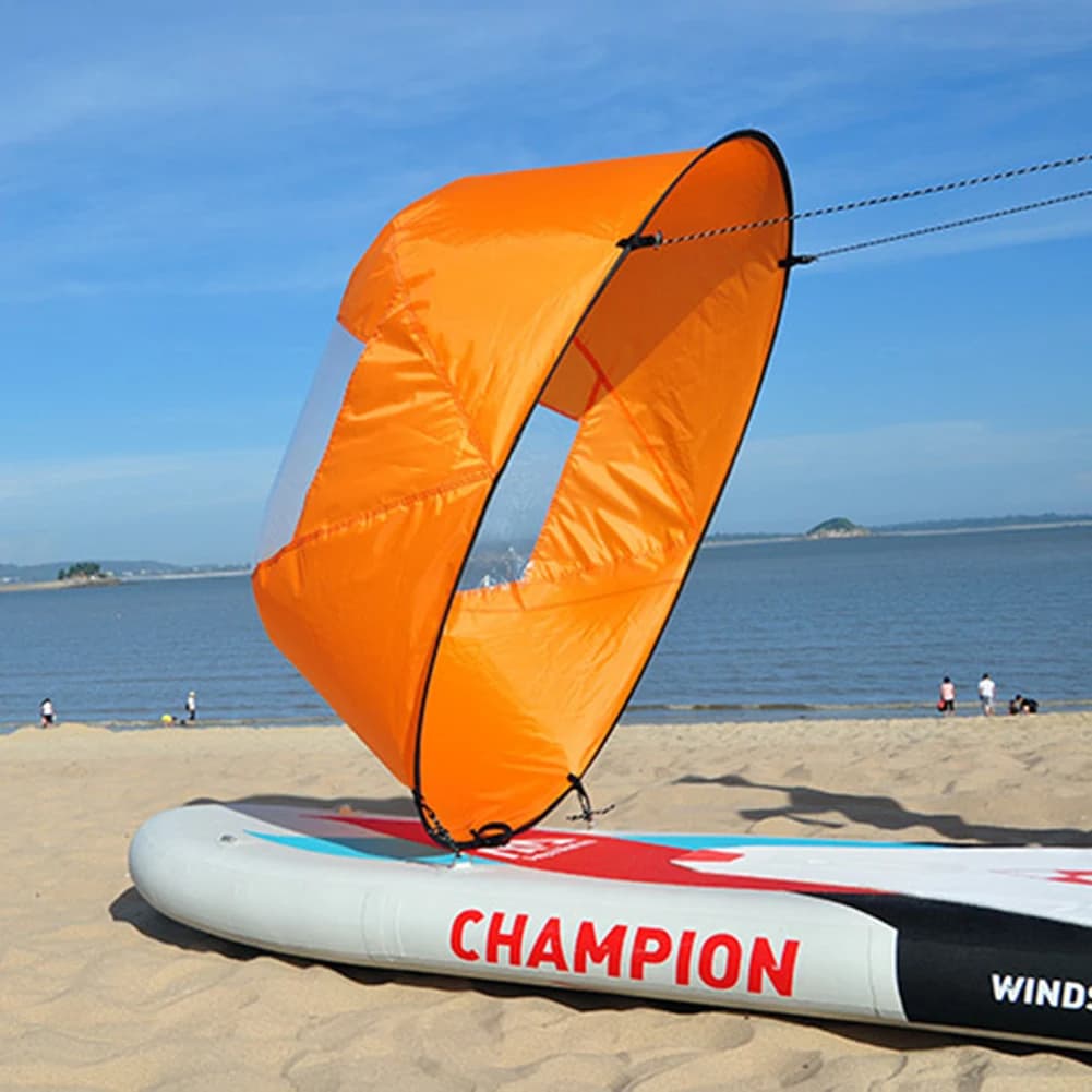 Sup accessori per tavole da surf Kayak Downwind Paddle canoa gonfiabile barche Drifting Wind Sail con eliche pieghevoli per finestre trasparenti