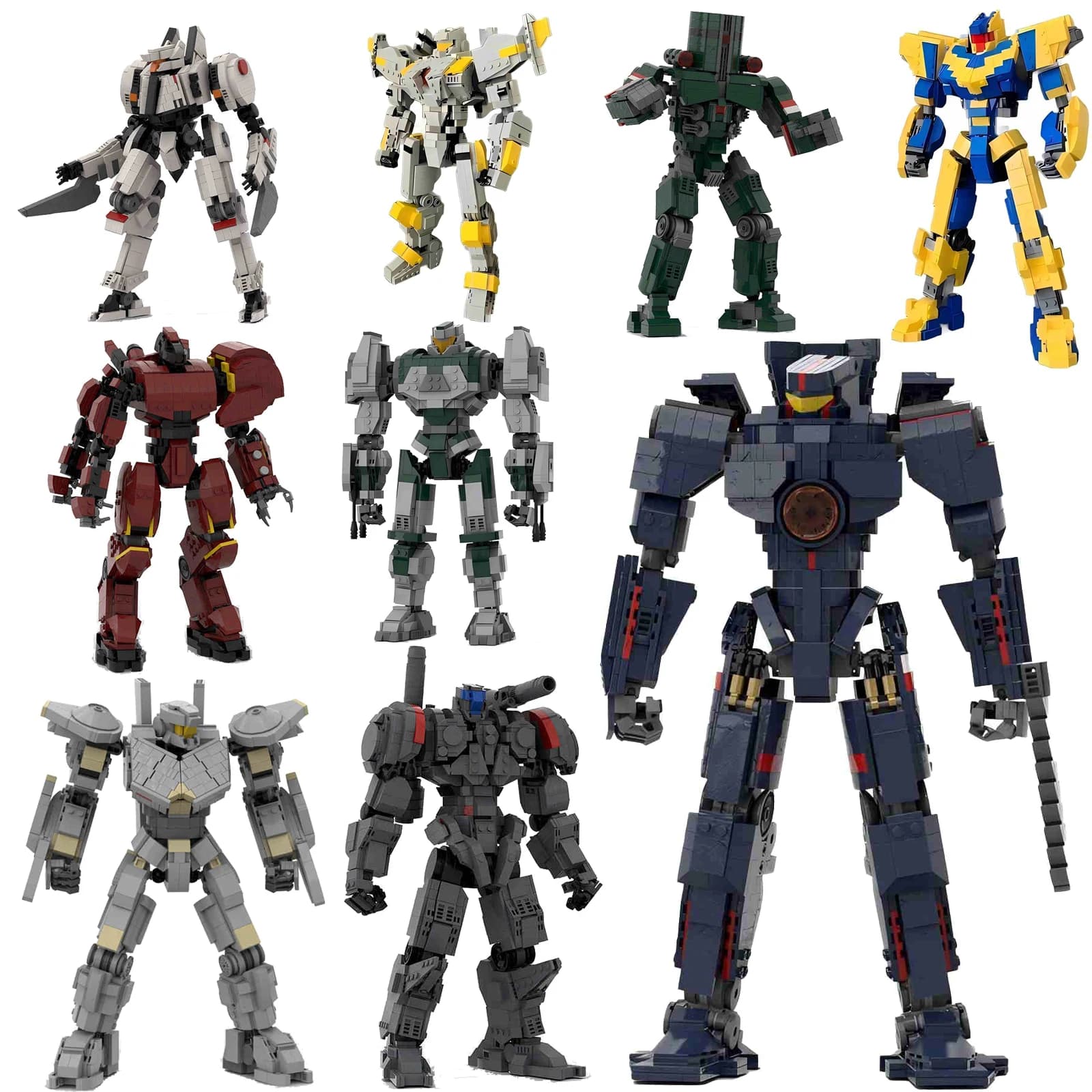 Serie Moive Titan Mecha Building Block MOC Pacific Robot da combattimento Armatura da battaglia meccanica Modello di assemblaggio Puzzle Giocattolo Regalo di compleanno
