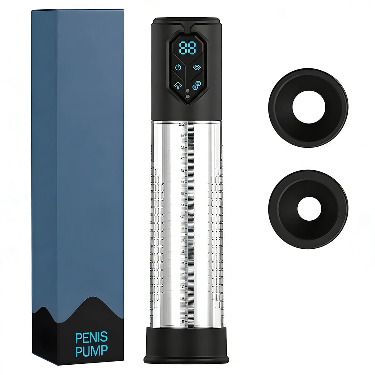 IPX7 Waterproof Electric Penis Pump for Enlargement Man Vacuum Pump Enlargement Extend Pump 4 Suction Levels 2 Silicone Sleeves