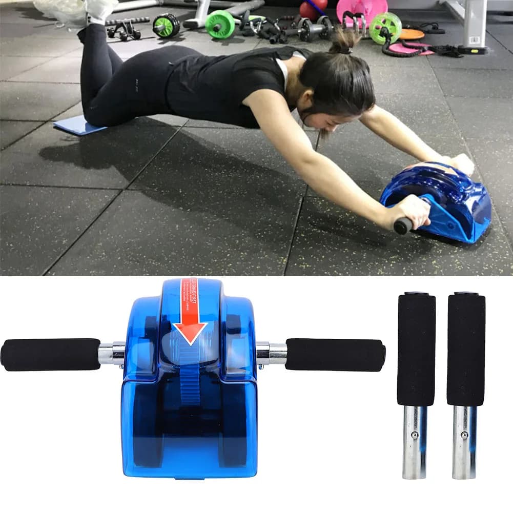 Addome Ruota a quattro rulli Esercitatore per muscoli addominali Palestra Attrezzatura per il fitness a casa con ruota a rulli per esercizi addominali