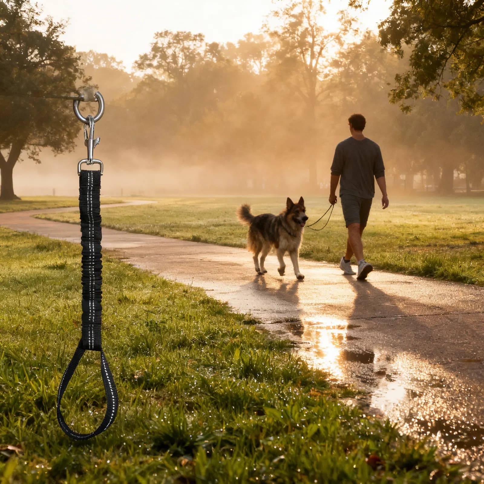 Accessories Bungee Dog Extension Leads Leash Puppy Extendable Heavy Duty Small Elastic Running