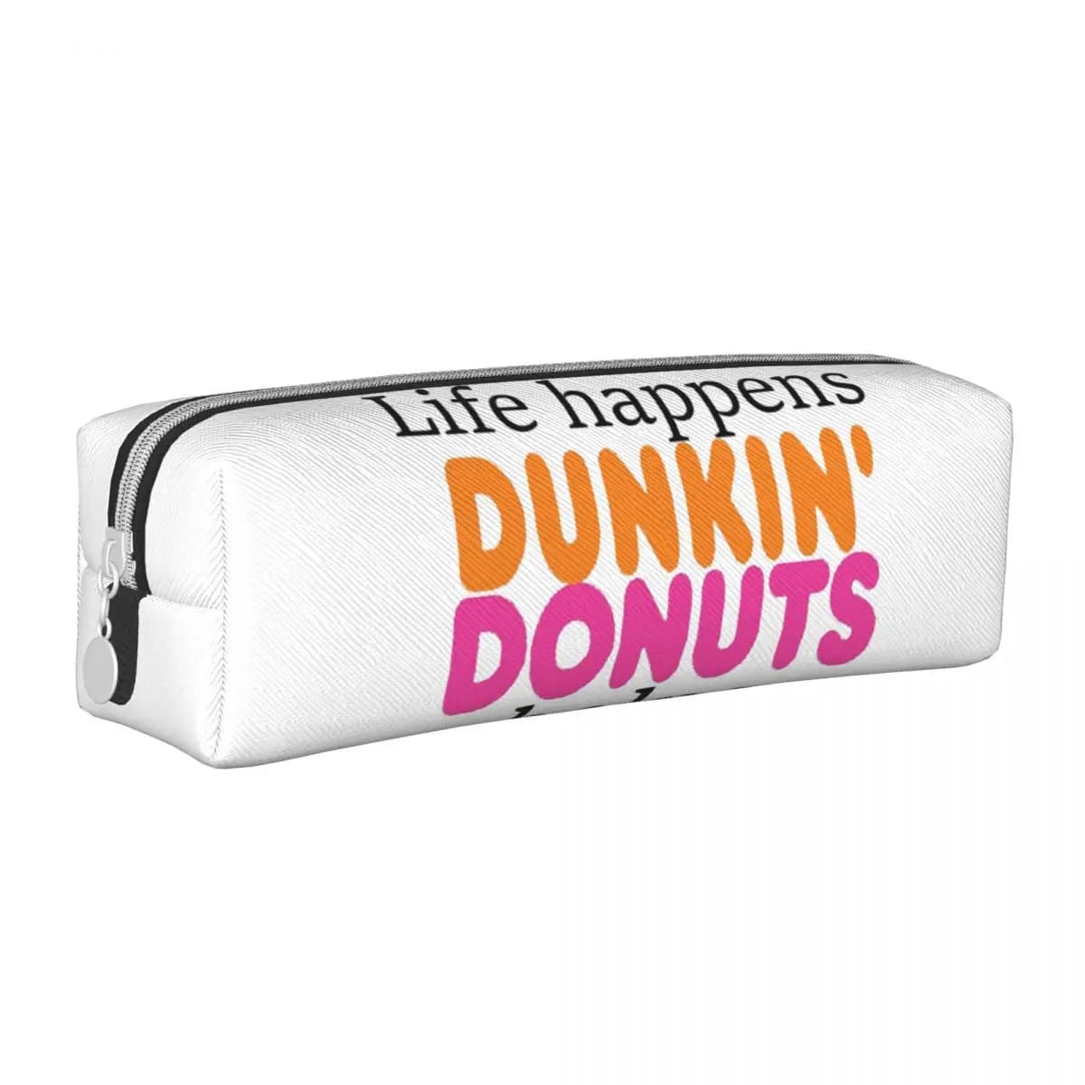 Life Happens... Dunkin Donuts Helps Astucci per matite Borse per penne Scatola per penne per ragazzi Ragazze Studenti Astuccio per matite di cancelleria Borsa per cosmetici