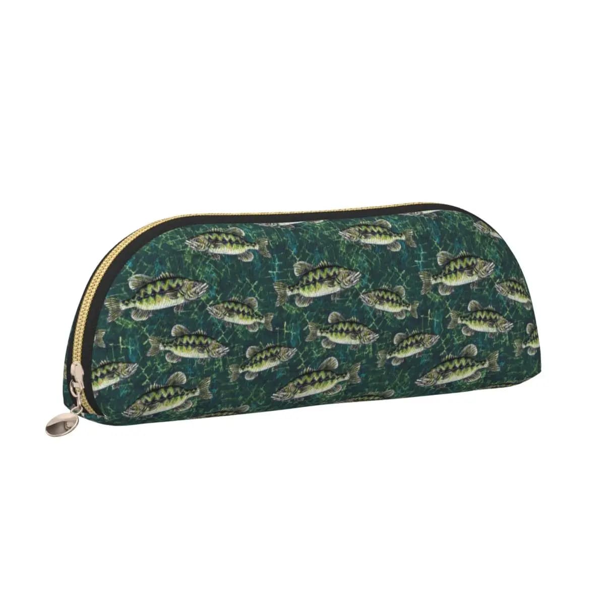 Largemouth Bass Camo Pattern Astucci per matite Astuccio per matite Forniture di cancelleria Astuccio per penne Astuccio per matite per regali per ragazzi e ragazze
