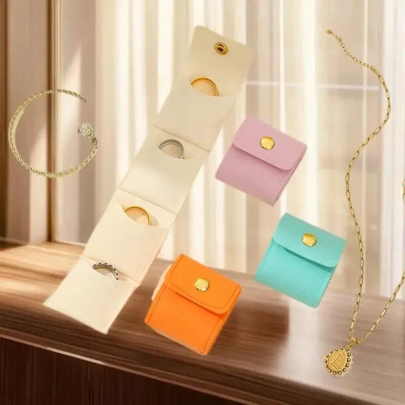 Hot Selling Portable Mini Jewelry Organizer Bag With Multiple Compartments For Rings Necklaces Earrings Daily Travel Storage Bag