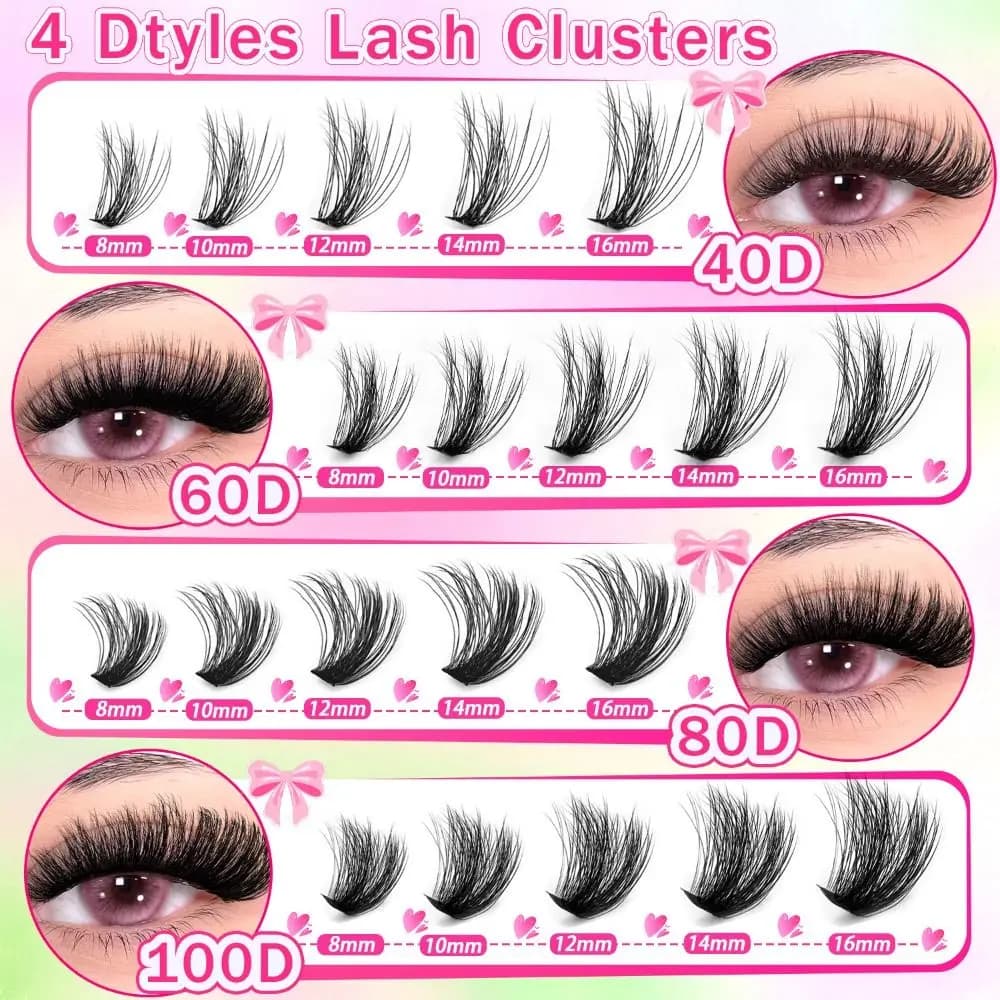 Fake Eyelashes Natural Effect, Wispy Style, Ciuffetti Design, 3D Eyelashes, Eye Makeup Tools, Makeup Enhancement