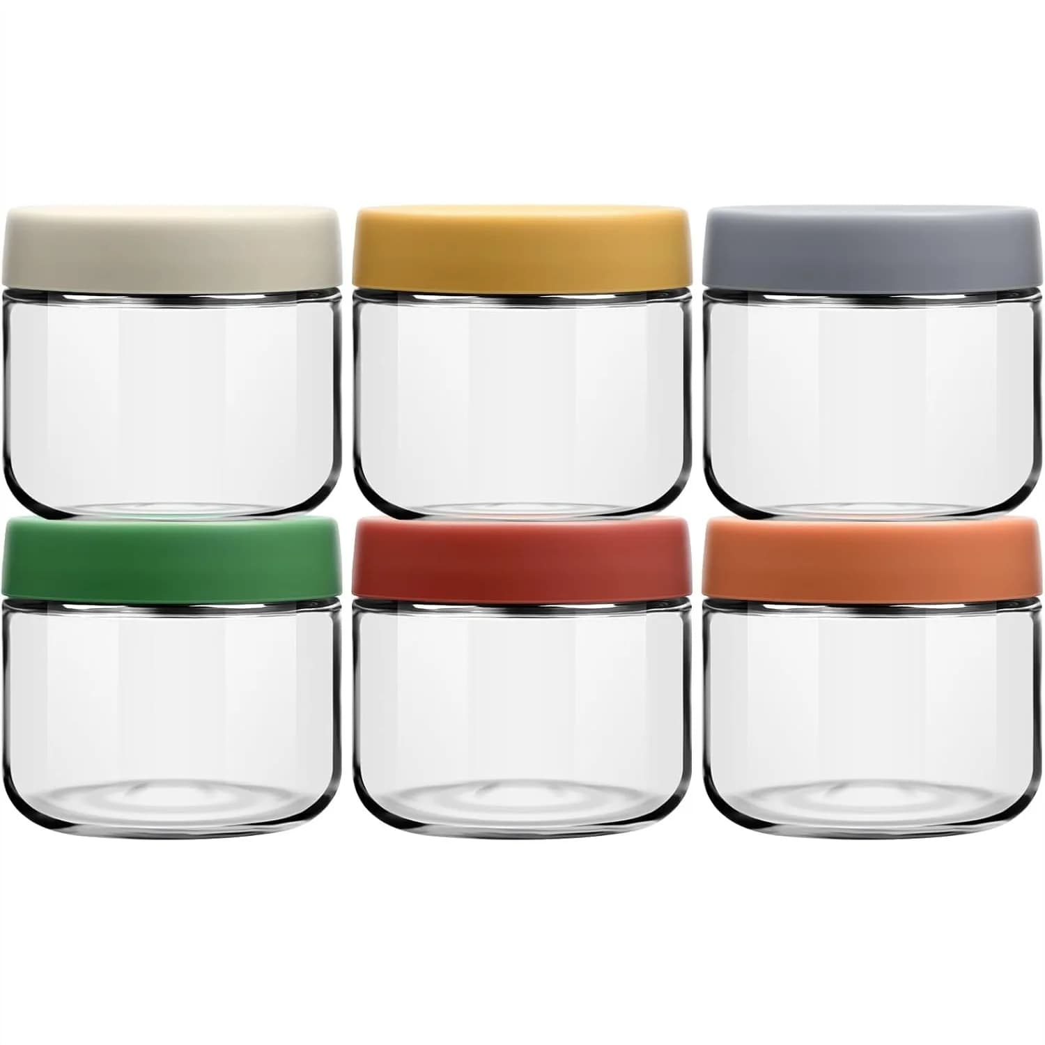 Barattoli in Vetro da 10 oz con Coperchi per Preparazione Pasti, Contenitori Ermetici per Conservazione Alimenti, per Overnight Oats, Yogurt, Snack