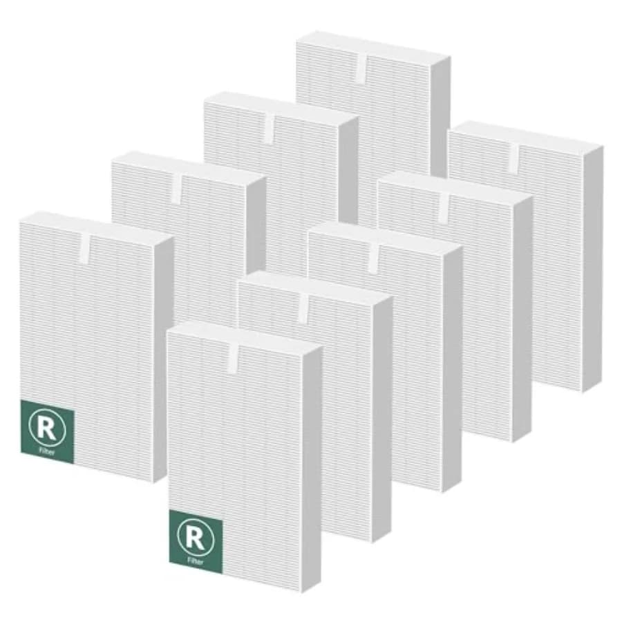 Filtro di Ricambio HPA300 per Purificatore d'Aria Honeywell Serie HPA 100/200/300 e 5000, Confezione da 9 Filtri Principali Centrali