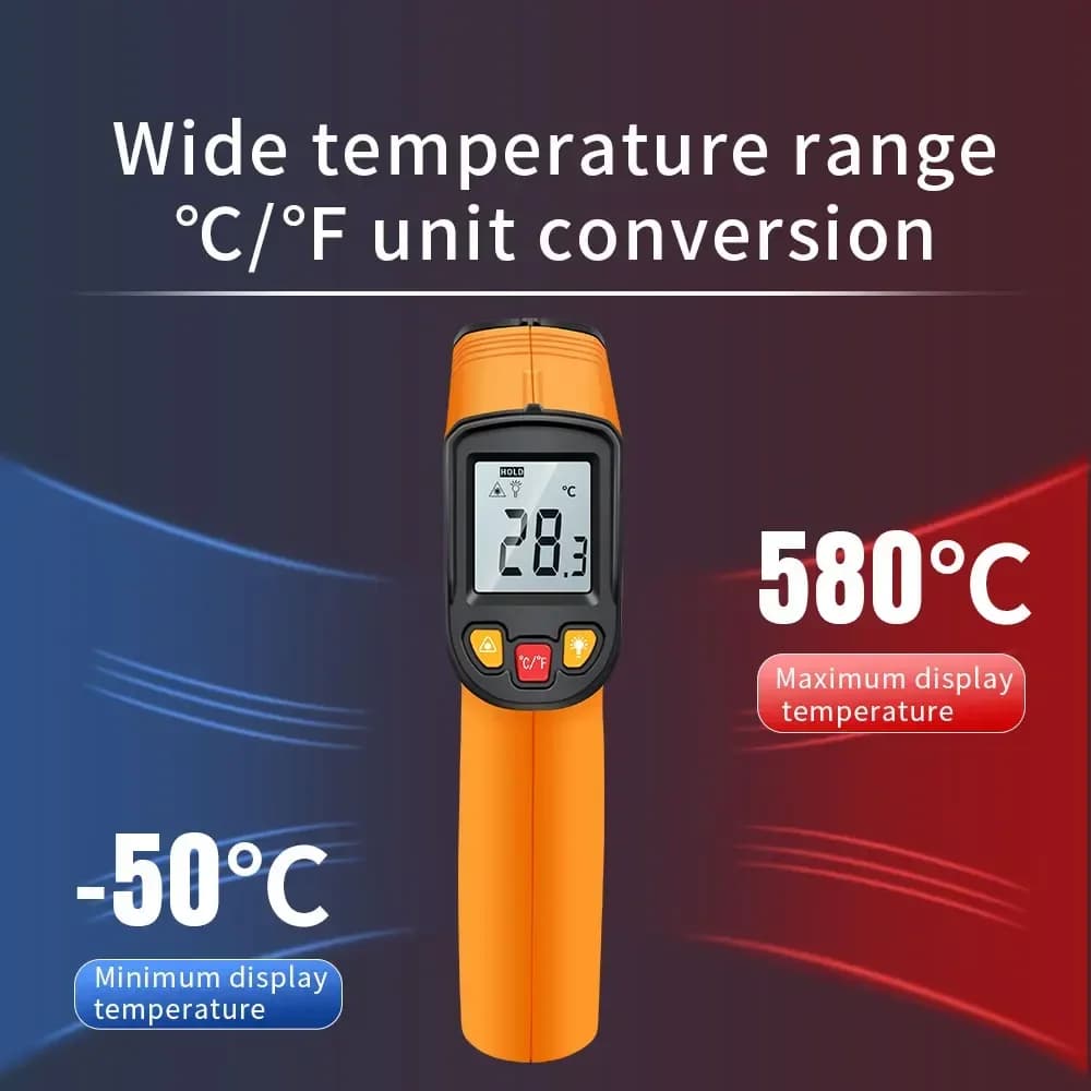 NJTY T380 T580A Termometro a infrarossi Ad alta precisione Acqua Cucina Cottura Strumento di misurazione della temperatura di grado industriale